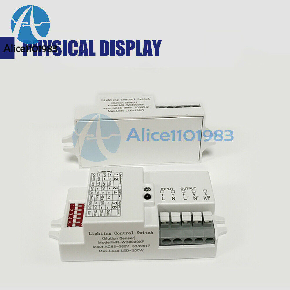 AC110-220V LED Light Microwave Radar Delay Sensor Switch Body Motion Detector