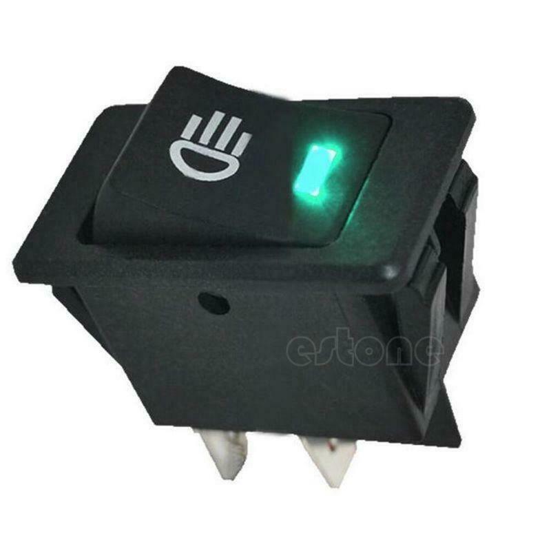 12V Vehicle Car Boat Fog Light LED Rocker Switch Dash Dashboard Green 4 Pin New