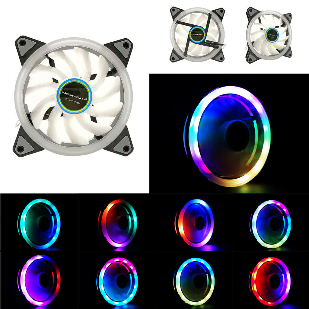 120mm 12cm Hydraulic Bearing Computer Case CPU Cooling Fan RGB LED Cooler