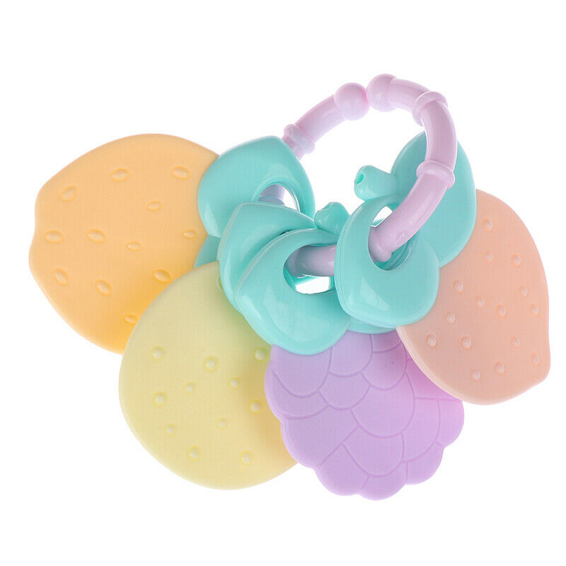 4Pcs/set Baby Safety Teether Baby Teething Rattle Toys Food Grade Teeth-PNA g RC