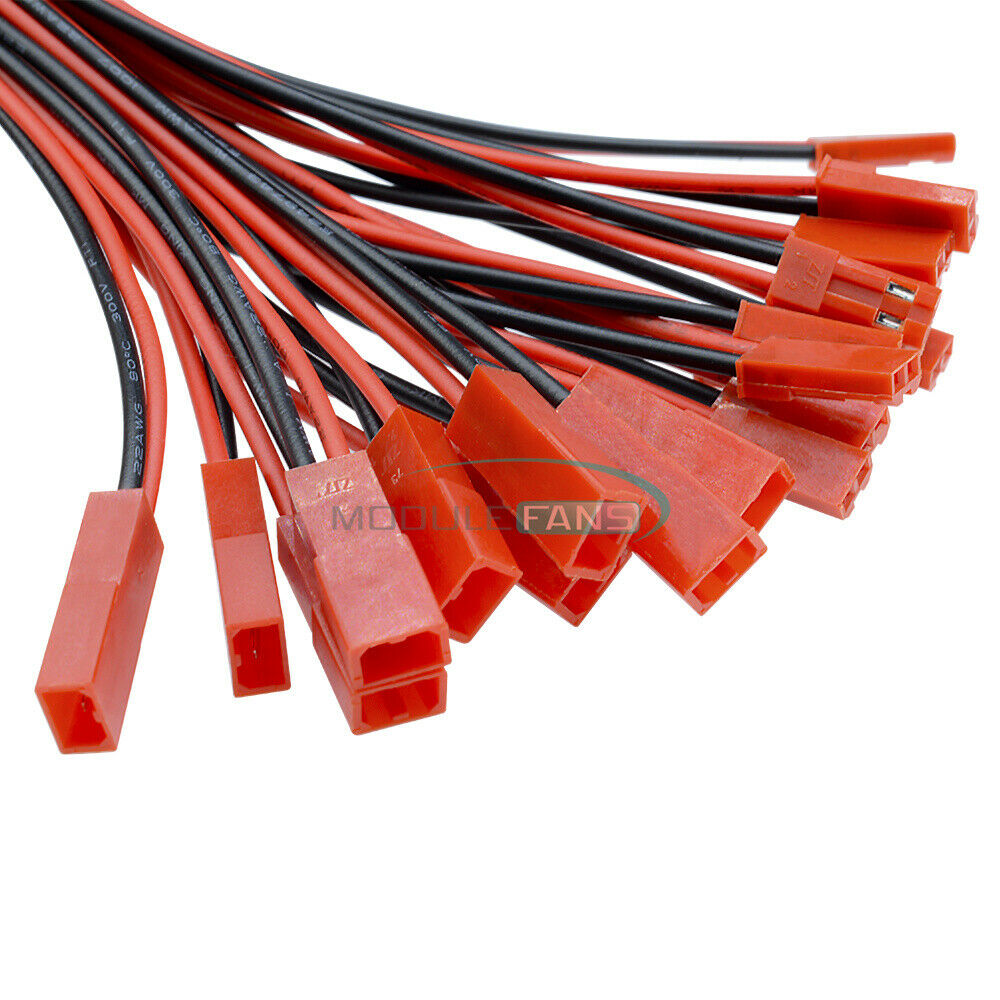 20Pairs of JST Plugs Male Wire Connectors Socket Lines Female Electronic