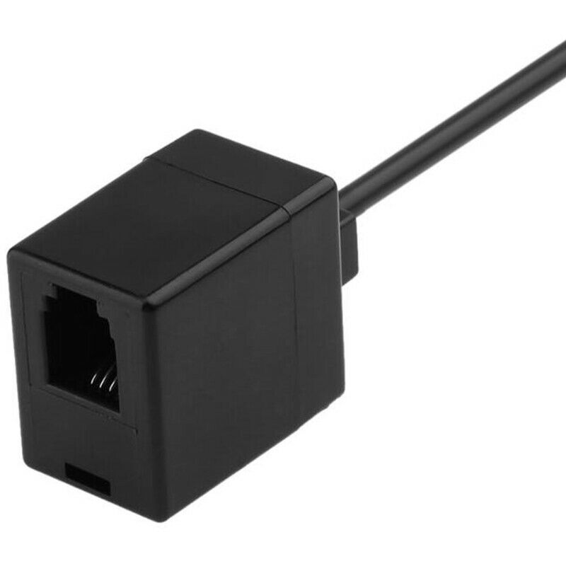 2PCS RJ9 Adapter Splitter Cable 4P4C Extension Cable From Plug To Socket fo B1N9