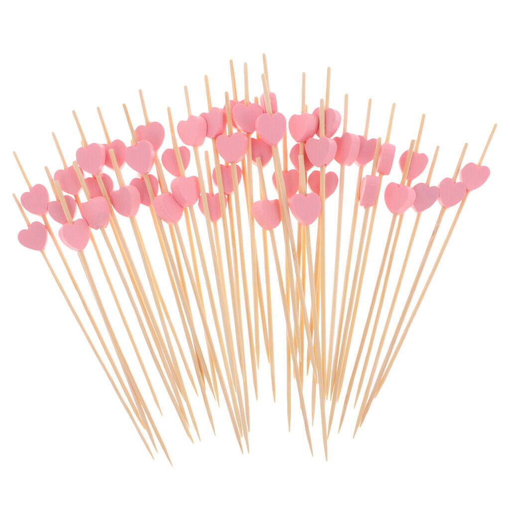 Lot Bead Heart Cocktail Sticks Sandwich Fruit Toothpick Picks Party Supplies