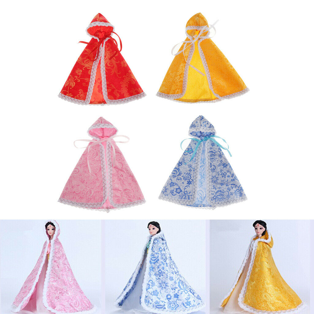 4 Pieces Costume Accessory Cloak for 1/6 BJD Licca/Momoko/Azone Dress Up