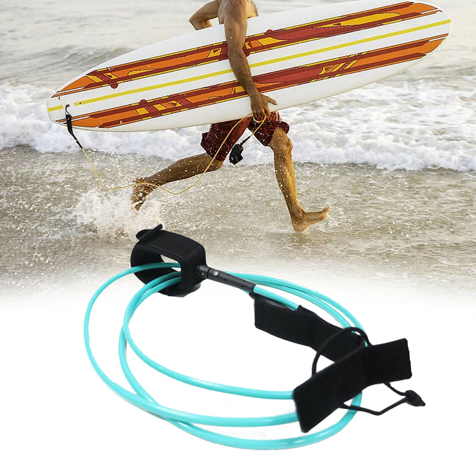 Surfing Ankle Leash Surf Paddle Board Leg Rope SUPs Safe Tether Traction