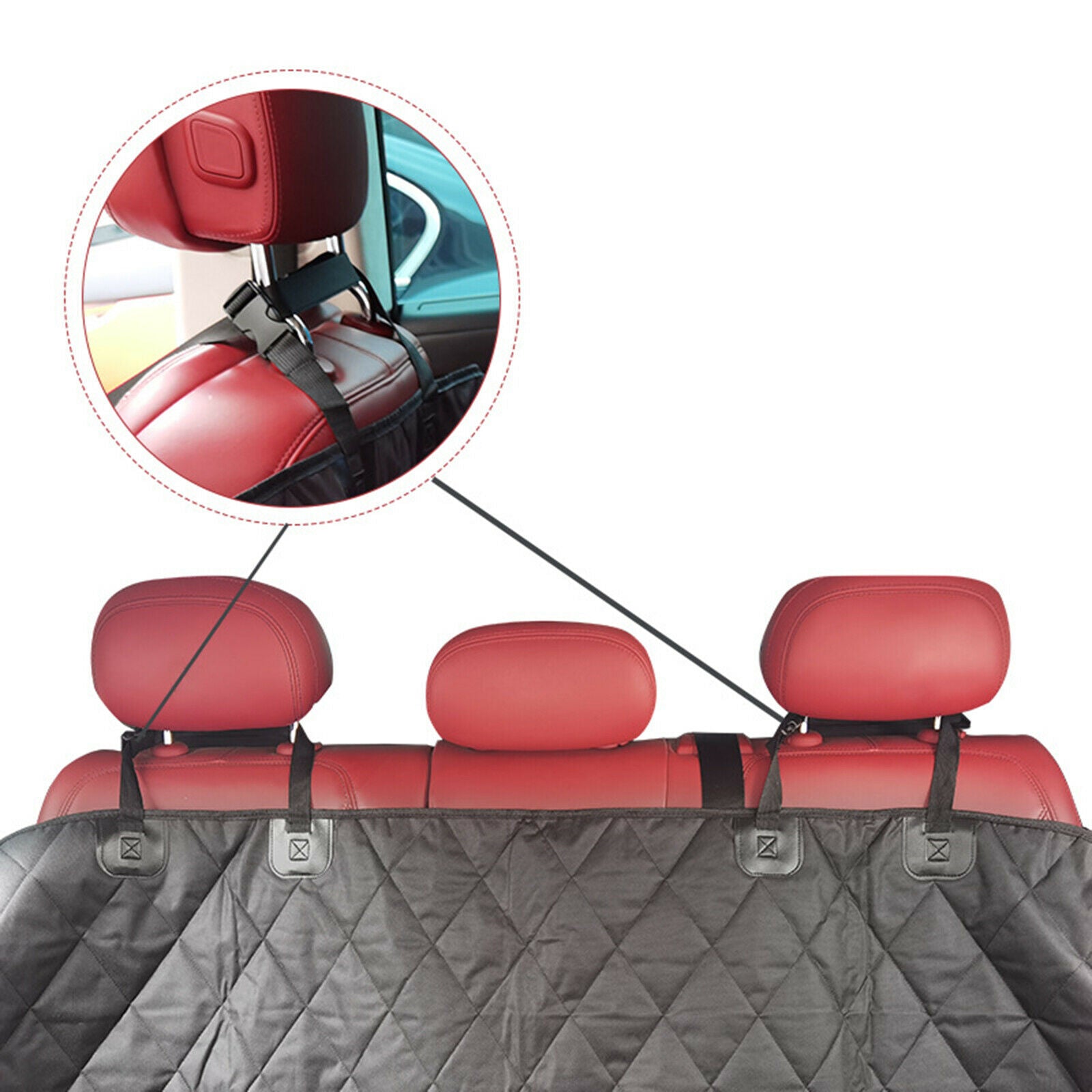 Premium Dog Car Seat Cover with Side Flaps Hammock Travel Van Truck Mat