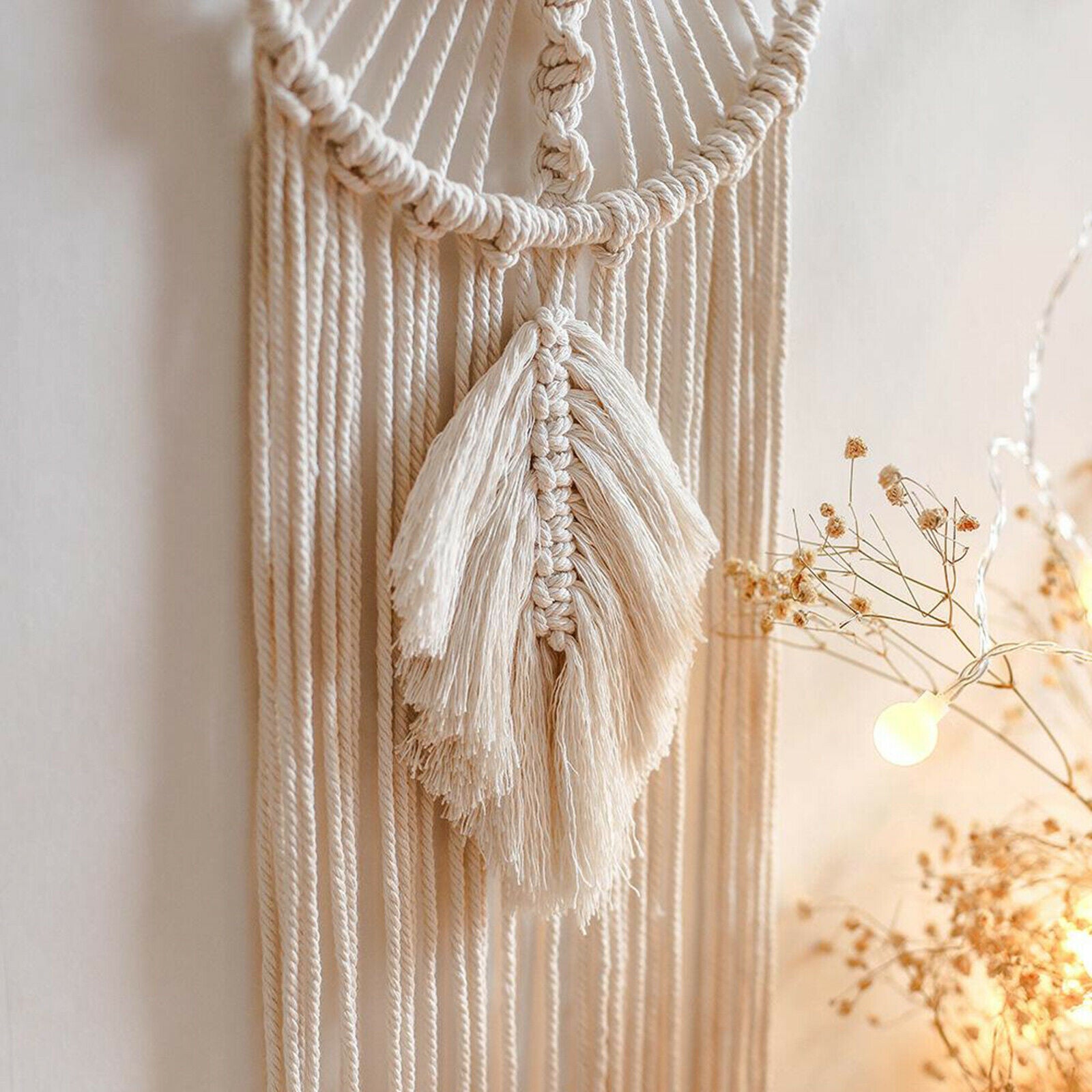 Wall Hanging Dream Catcher Macrame Woven Decor Handmade Tapestry for Girls 95cm