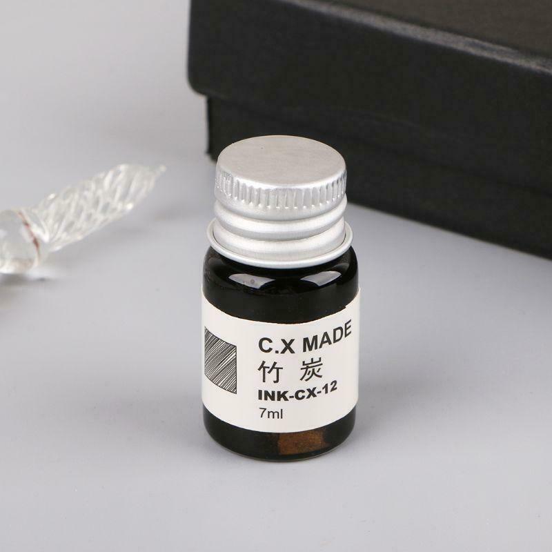 12 Bottle 7ml Ink Set For Signature Glass Dip Sign Style Pen Fountain Pen Water
