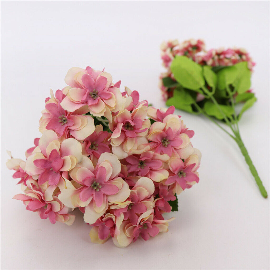 1 Bouquet Real-touch Artificial Hydrangea Flowers Home Wedding Party Decor -