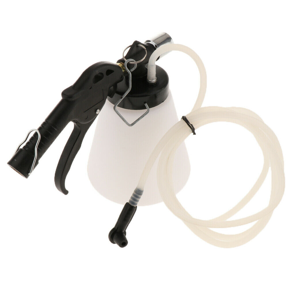 1L AIR Pneumatic Brake Bleeder Fluid w/ 4Master Cylinder Adapters 90-120 PSI