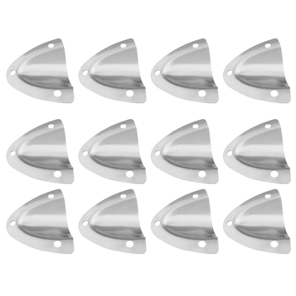 12pcs 316 Stainless Steel Large Clam Shell Vent Wire Cable Cover For Boat
