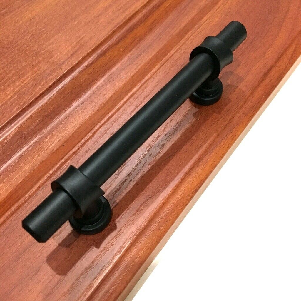 Black Metal Kitchen Cupboard Door Cabinet T Bar Handle Pull Knob 146mm