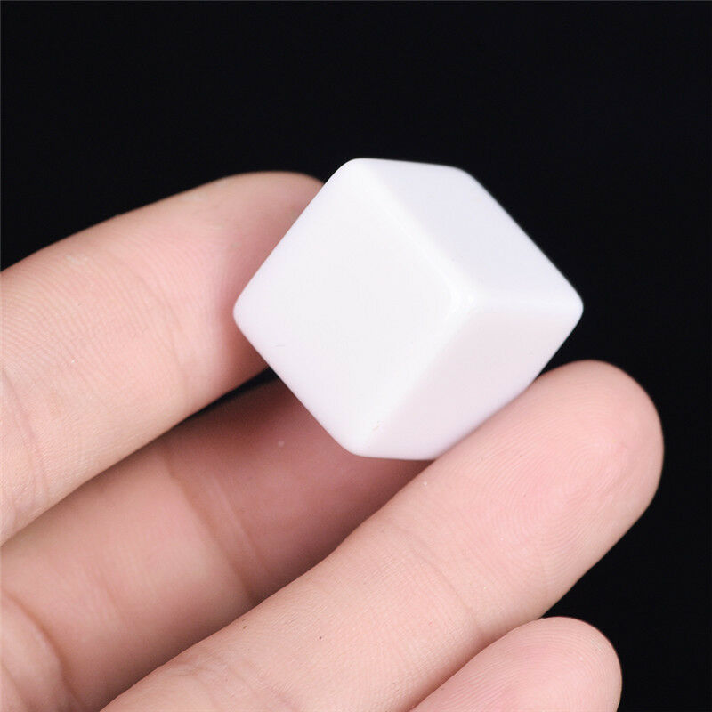 10pcs16mm blank white can write dice counting cubes square gaming diceJC.l8
