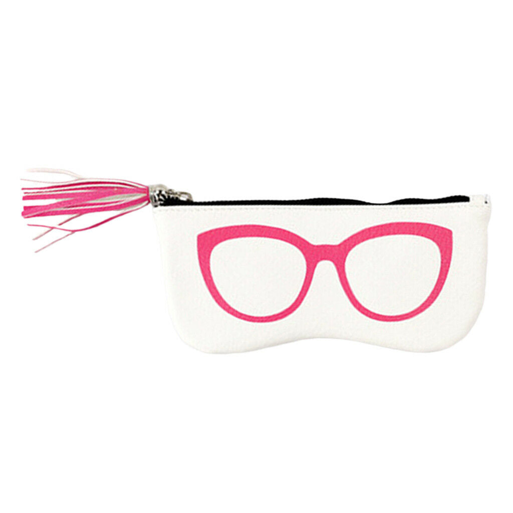 2x PU Leather Sunglasses Pouch Fringe Eyeglass Holder Storage Bag Dustproof