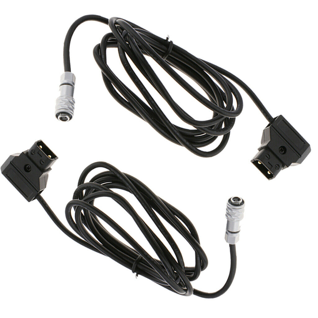 2 Pieces 1.5m/4.9ft Dtap D Tap Power Cable Charging Cord Straight Wire for BMPCC
