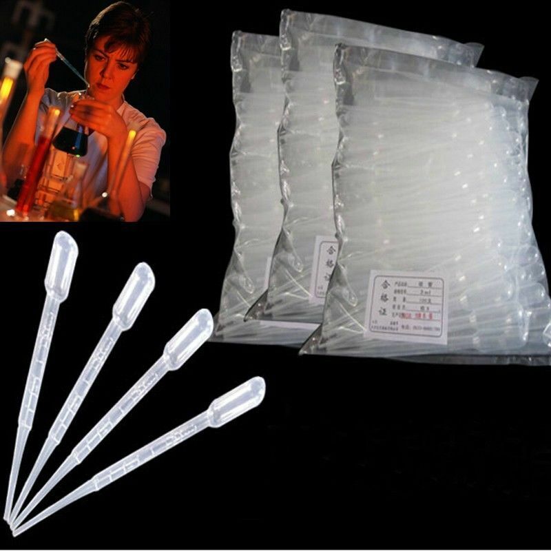50pcs 3ML Disposable Plastic Eye Dropper Set Transfer Graduated Pipettes New