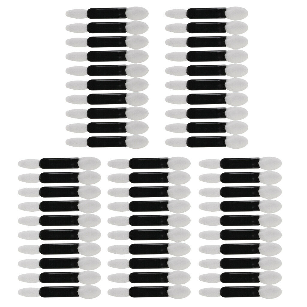 Lots 50 Disposable Oval Makeup Eyeshadow Eye Shade Sponge Brush Tools 4.8cm