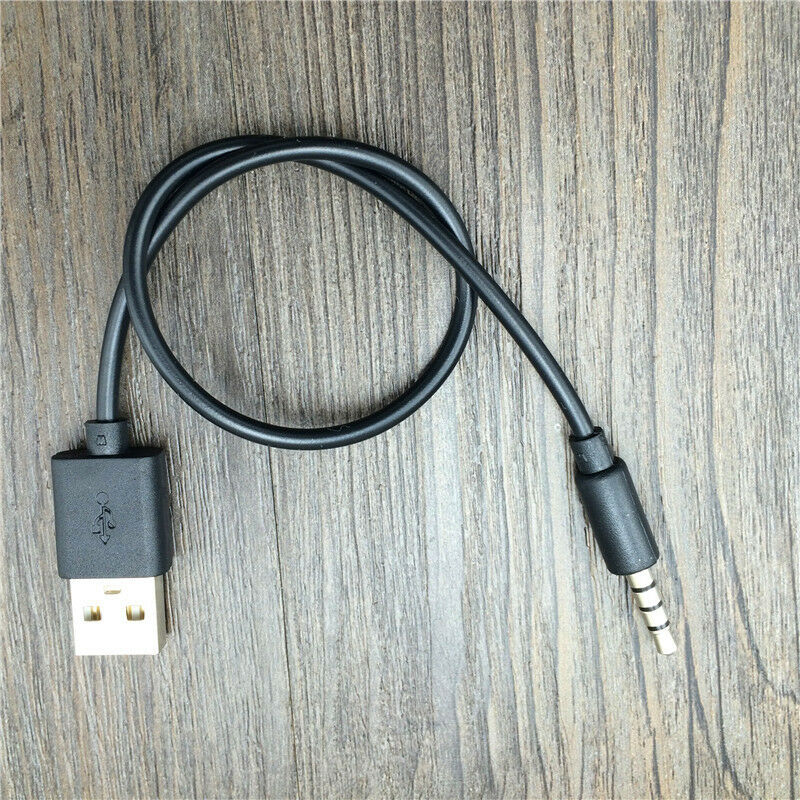 3.5mm AUX Audio To USB 2.0 Male Charger Cable Adapter Headphone Cord For Car MP3