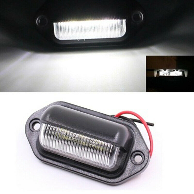 2PCS LED Car Passenger Trailer Truck Armored High Licence Light Pedal Lamps Bulb