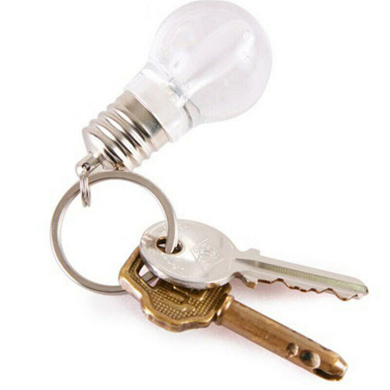 Light bulb key chain LED Light Keychain Fashion Luminated Keyring Souveni.l8