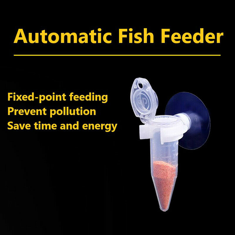 2PCS Automatic Fish Feeder Tapered Aquarium Worm Feeder Funnel With Sucti.l8