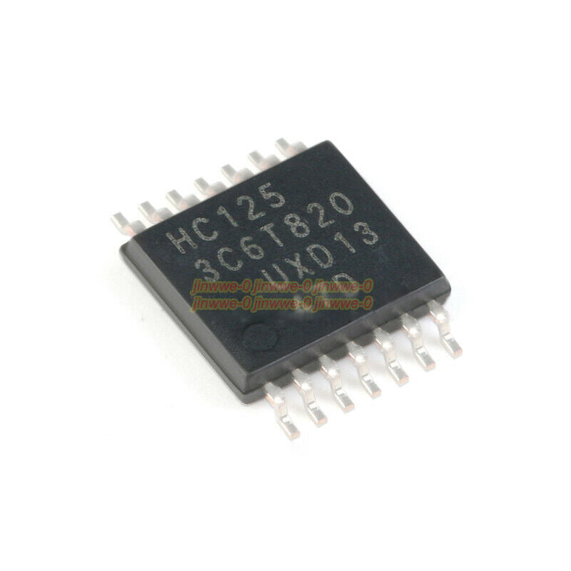 10pcs 74HC125PW, 118 TSSOP-14 Quad buffer/driver with three-state output Chip