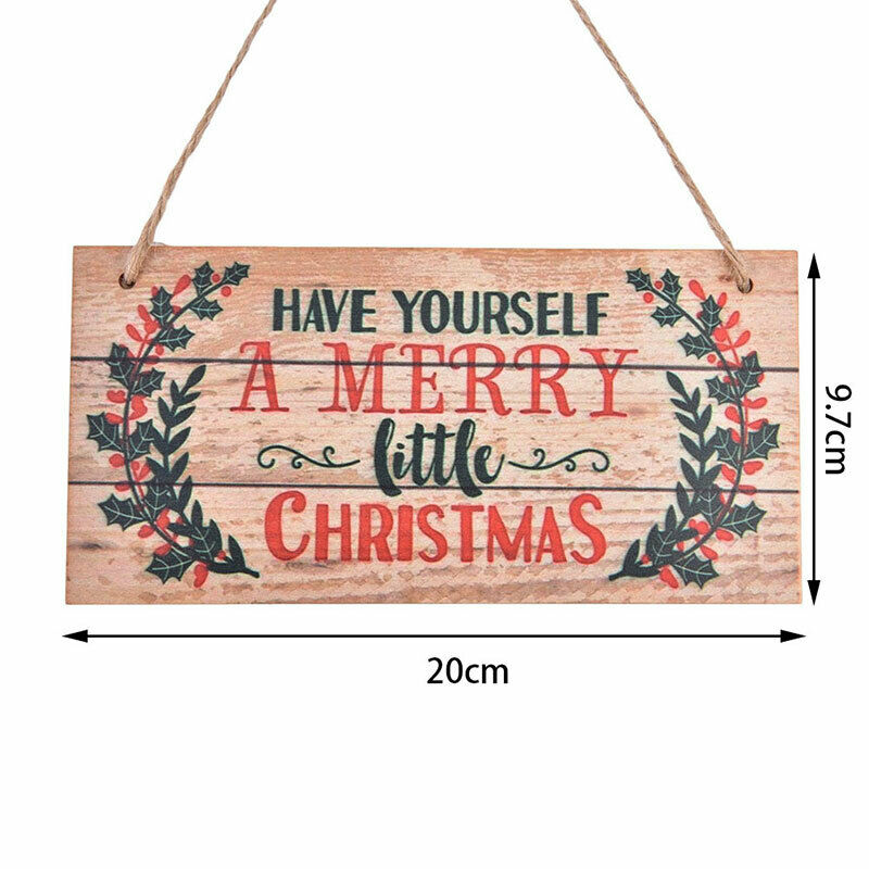 Wooden Door Hanging Panel Sign Christmas Tree Ornament Christmas Decorati.l8