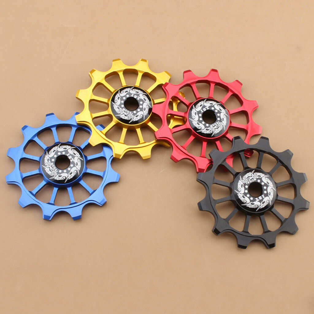 Ceramic Rear Derailleur Bike Bearing Jockey Wheel MTB BMX Guide Pulleys 12T -