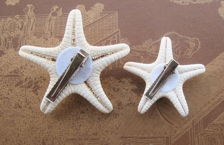 Girls Womens Pretty Natural Starfish Sea Star Hairpin Hair Clip Beach Jewelry
