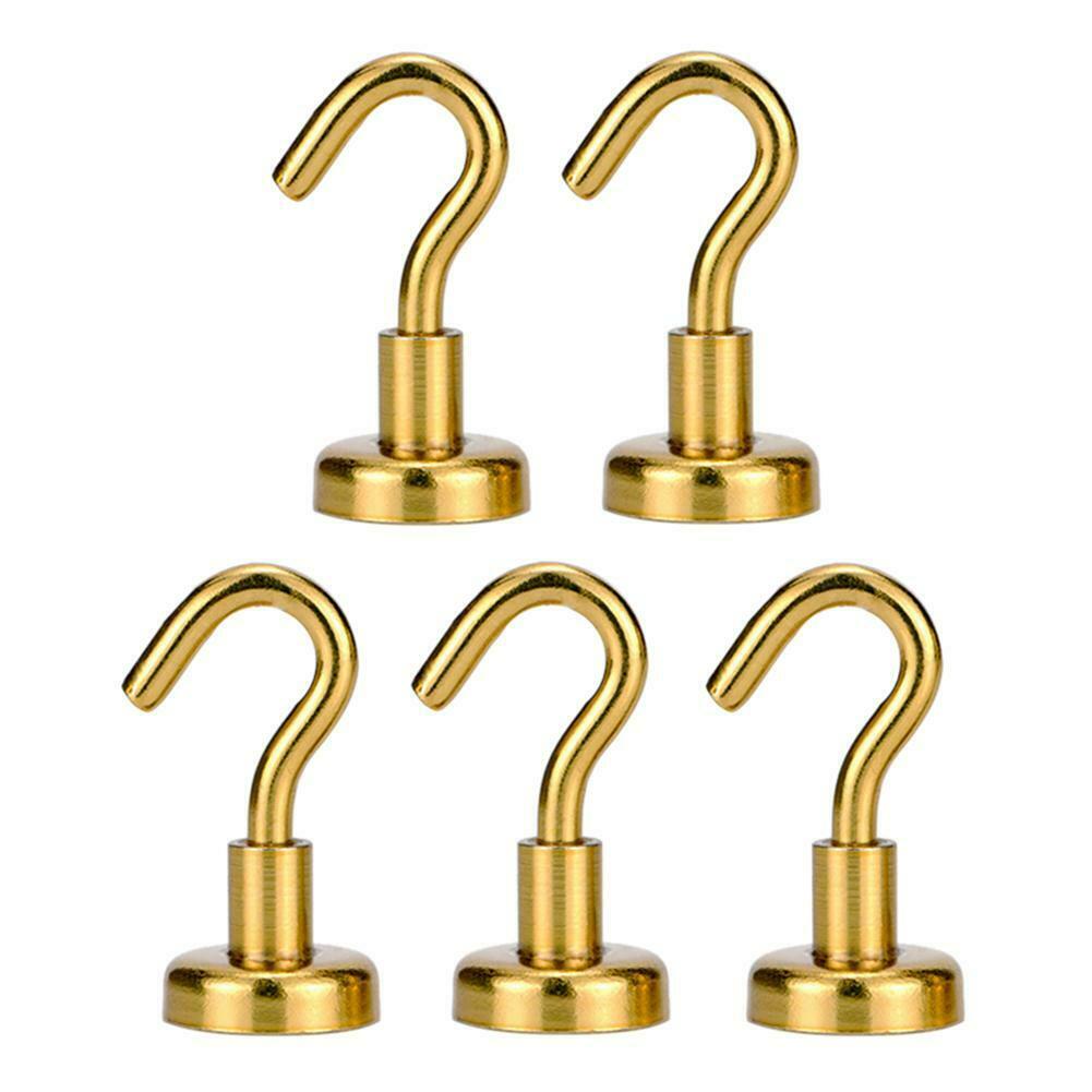 5pcs Super Strong Neodymium Iron Boron Magnetic Hook Round Magnet Holder @