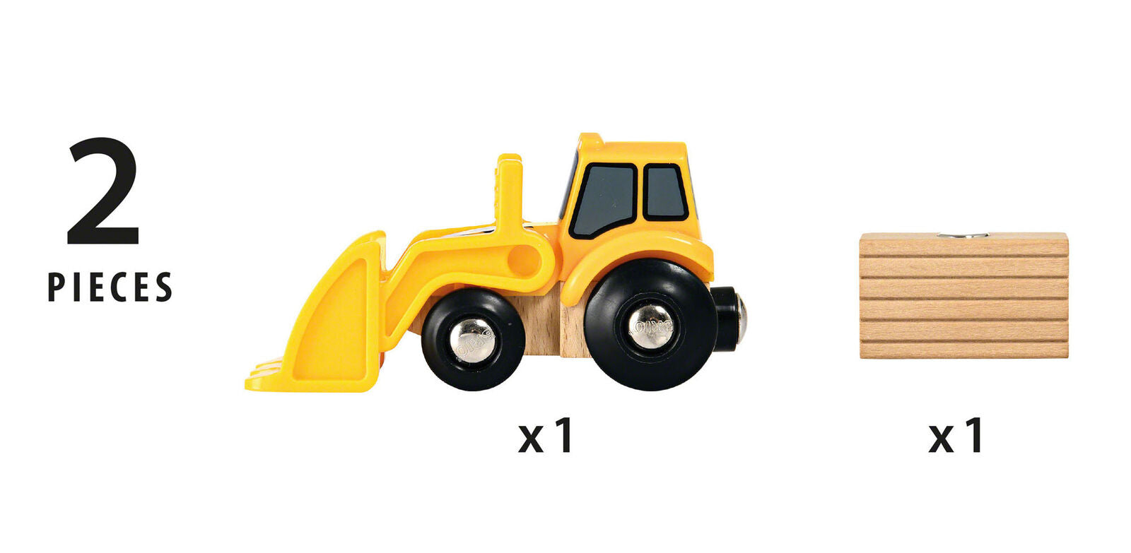 33436 BRIO WORLD Tractor Loader Construction Vehicle Digger Magnetic Train Railw