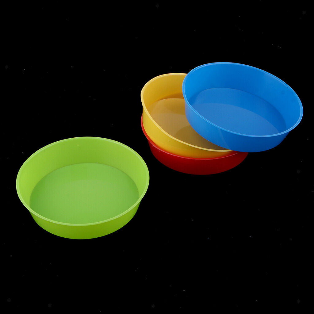 4x Kids Painting Palette Plastic Palettes Tray Kids Children Painting Supply