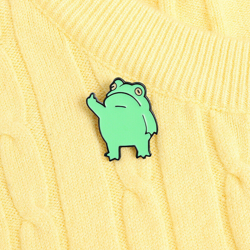 Enamel Pins Frog Brooch Collar Pin For Women Clothes Badges For Backpa.l8