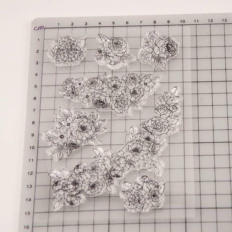 Flower Vine Silicone Clear Seal Stamp DIY Scrapbooking Embossing Photo Album Art