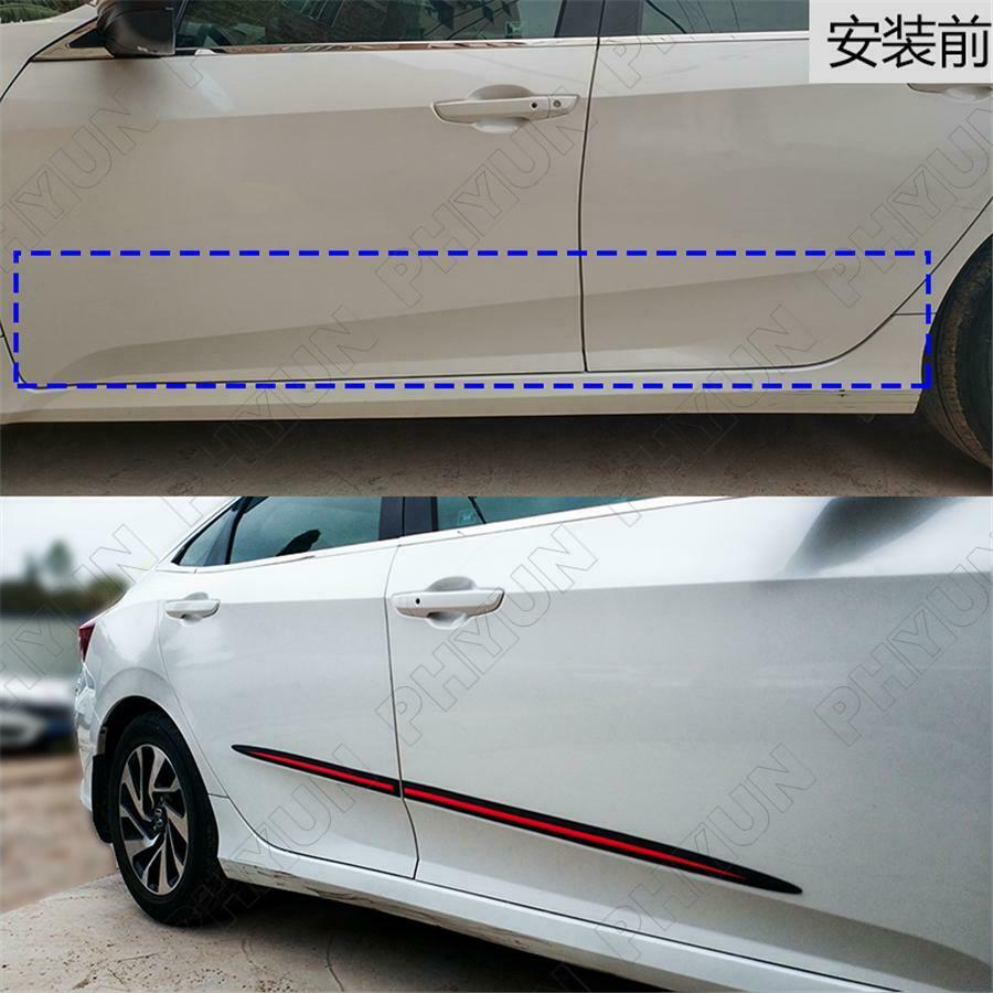 Universal Car Side Skirt Door Side Line Sill Molding Trim Cover Body Protector