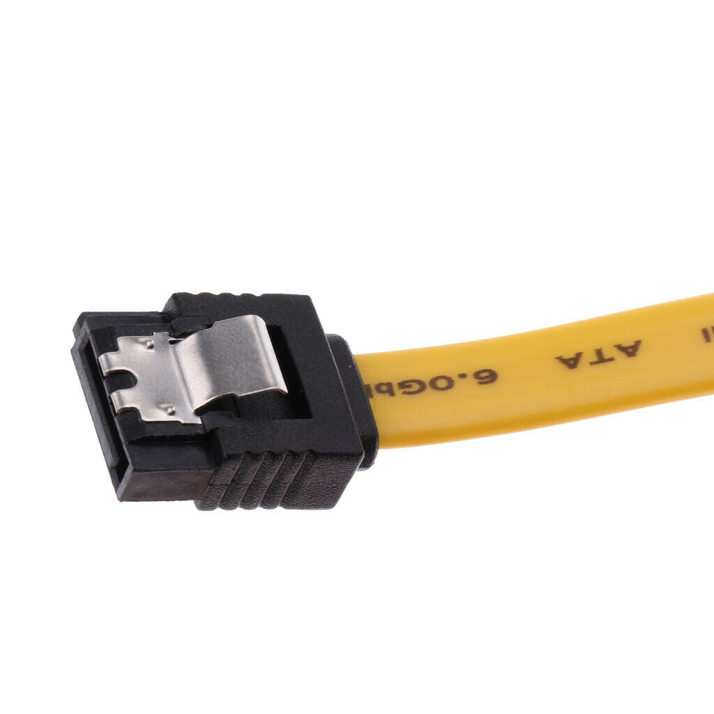 2xSATA III Data Drive Cable 6.0Gbps With Locking Latch 11.8''/30cm 90 Degree