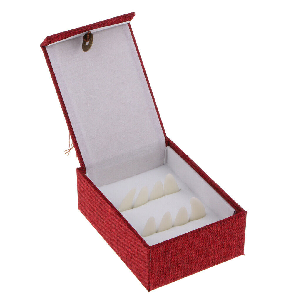 Professional Guzheng Chinese Zither Finger Picks Nails Suet White