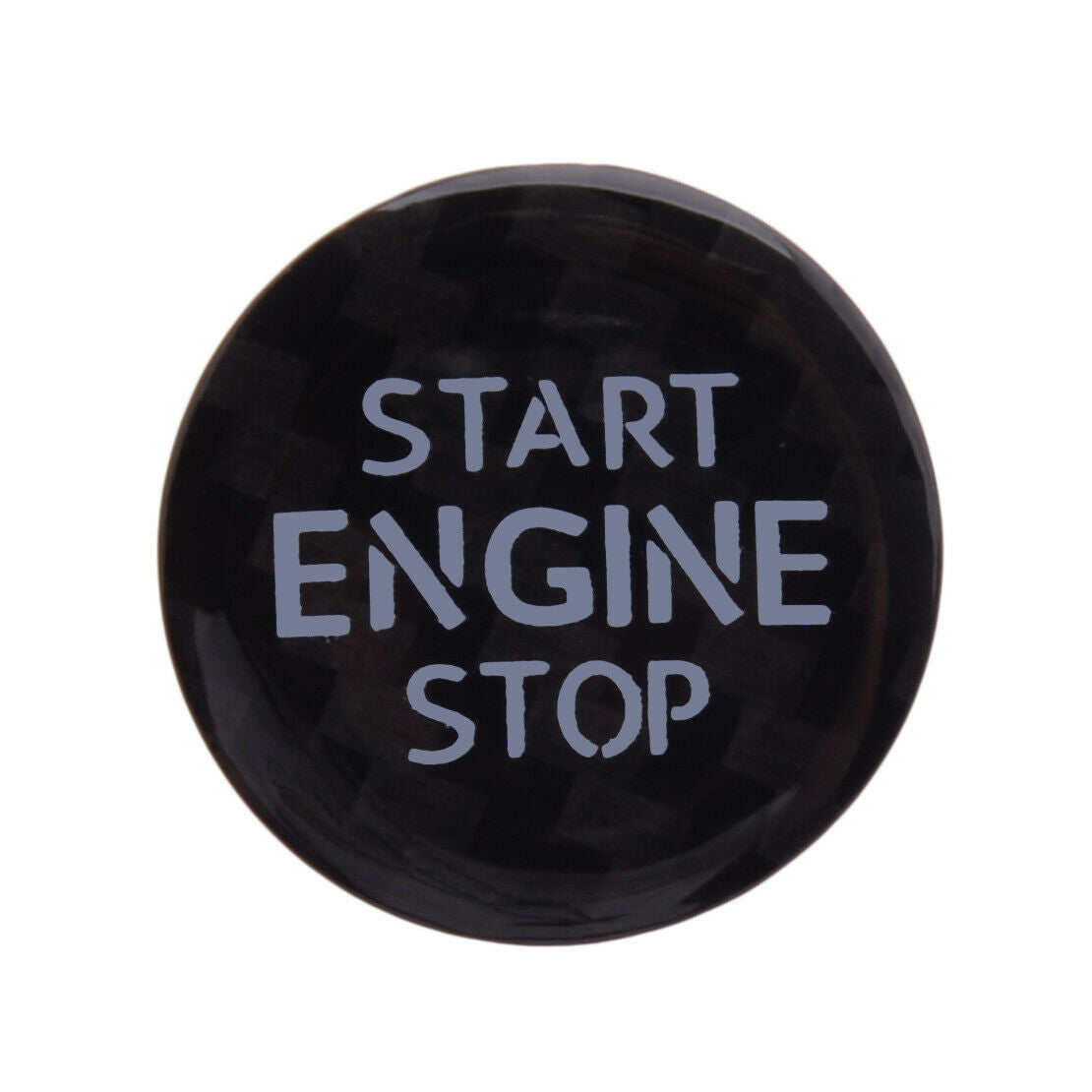 Real Carbon Fiber Black Engine Start Stop Button Trim Fit For VW Touareg Phaeton