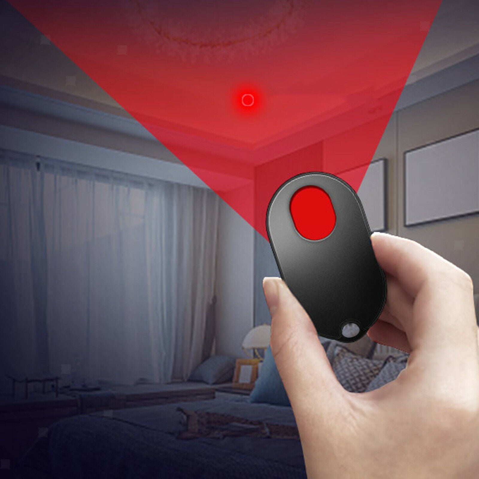Mini Hidden-Camera Detector Finder Scanner with LED Lights for Travel Hotels