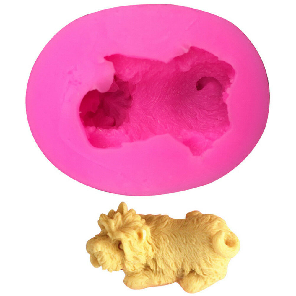dog silicone candle clay mold fondant cake decorating tools baking cake m.l8