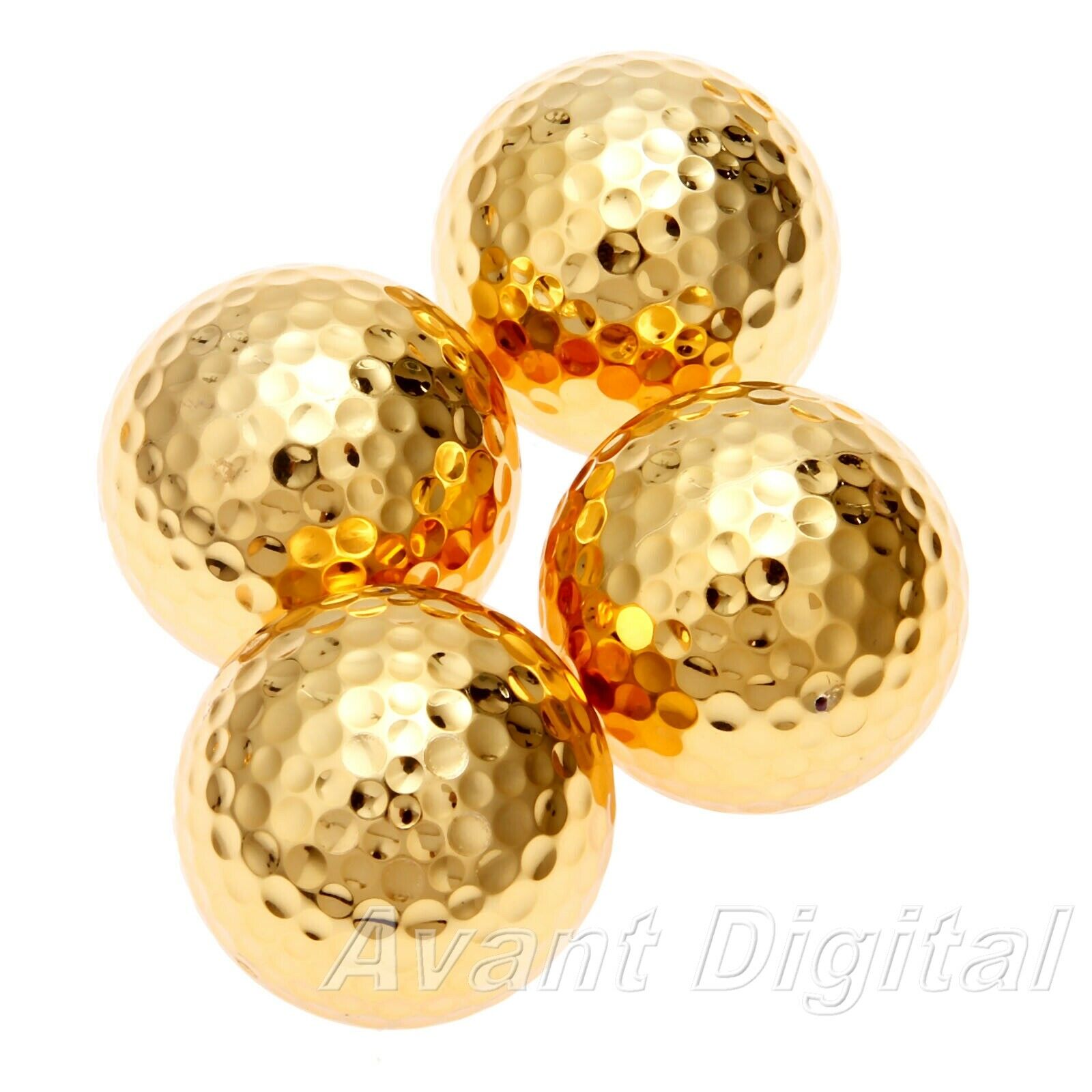 Unique Golden Golf Balls Essential Golf Play Ball Collect Ball 1.68inch 6Pcs/Kit