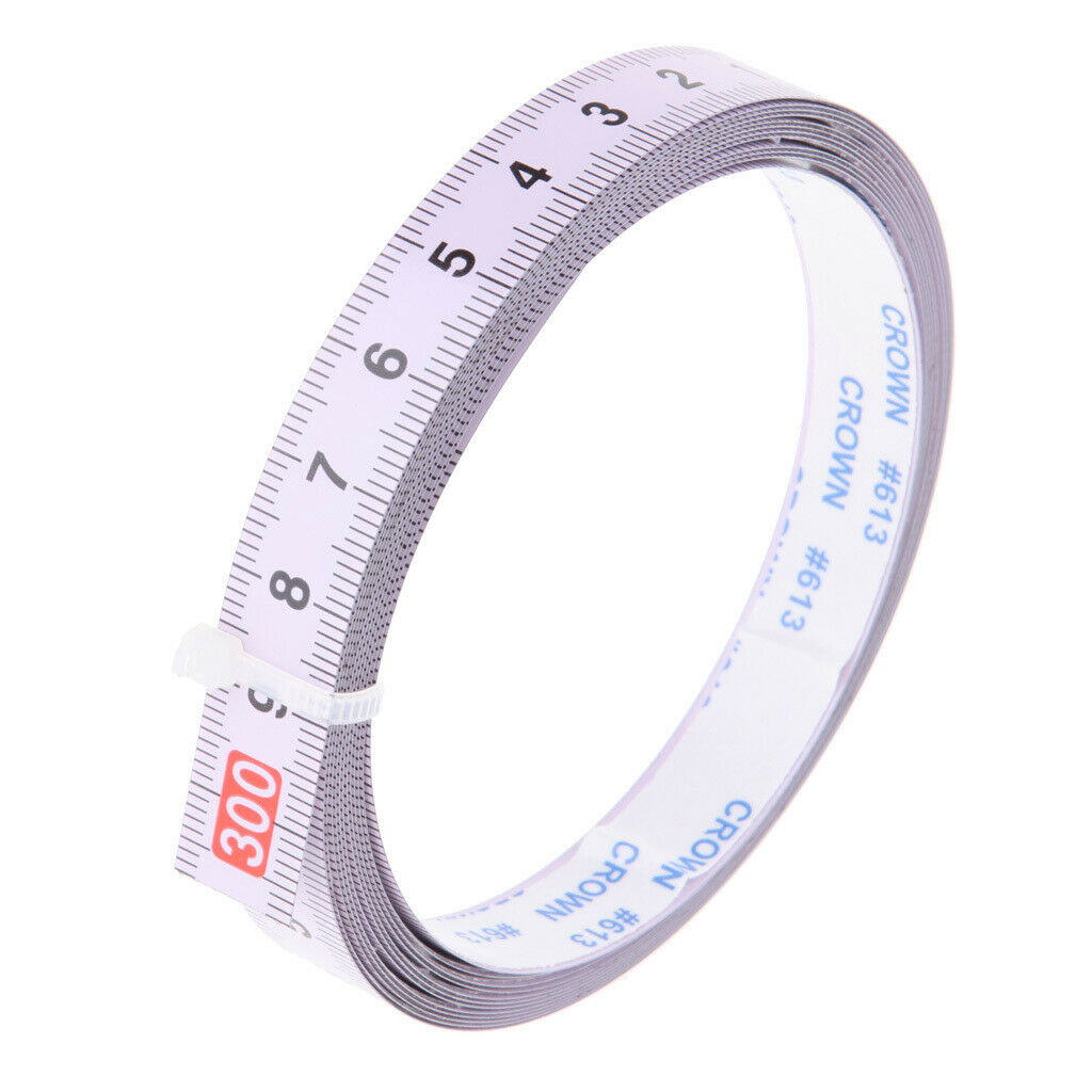 4Pcs Self-Adhesive Counter Measuring Measure Tape Metric Miter Scale White