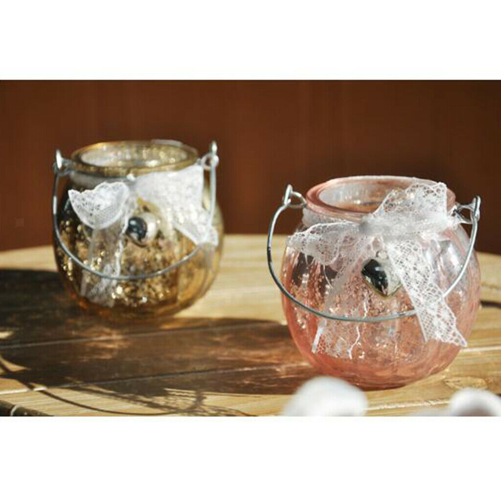 3Pcs Tea Light Mini Lanterns Candle Holder Candlestick for Events Decoration