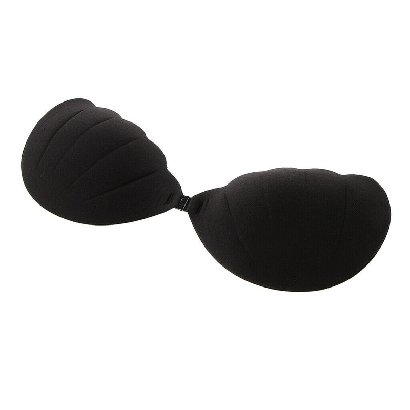 Self Adhesive Invisible Silicone Sticky Push-up Bra Black S