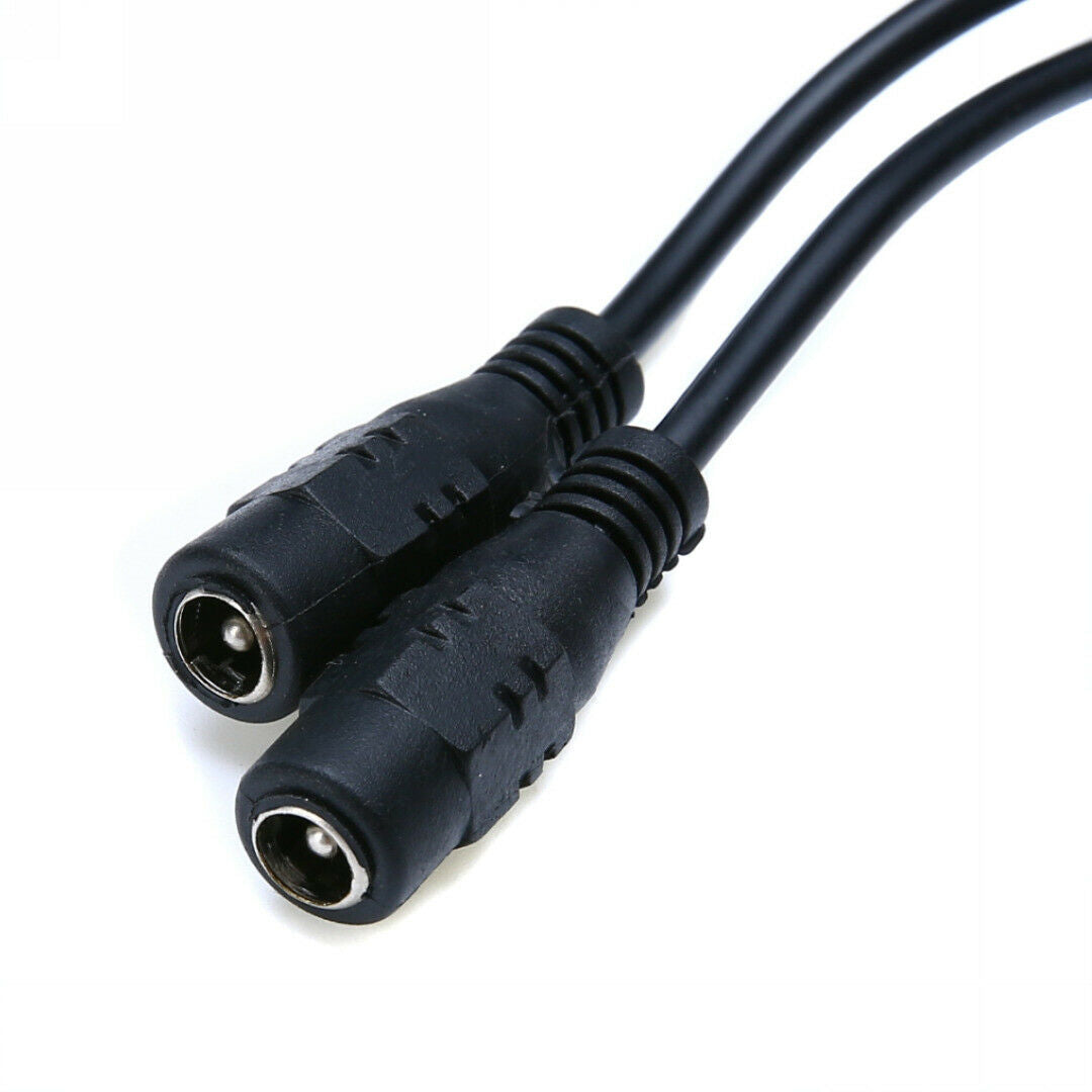 For CCTV Power 5.5x2.1mm 1Male Plug To 2 Female Jack Cable Cord Splitter Adapter