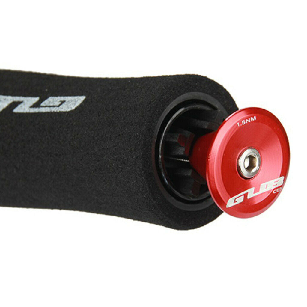 2 Pieces Bike Handlebar End Stoppers Bicycle Grip Firm Handlebar Caps Red