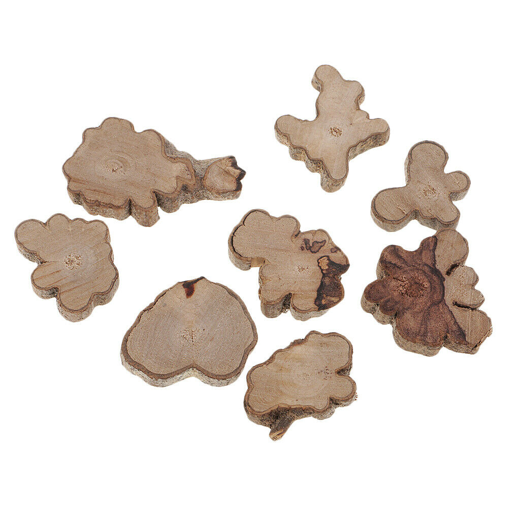 30 Pieces Irregular Wood Log Slices Natural Tree bark