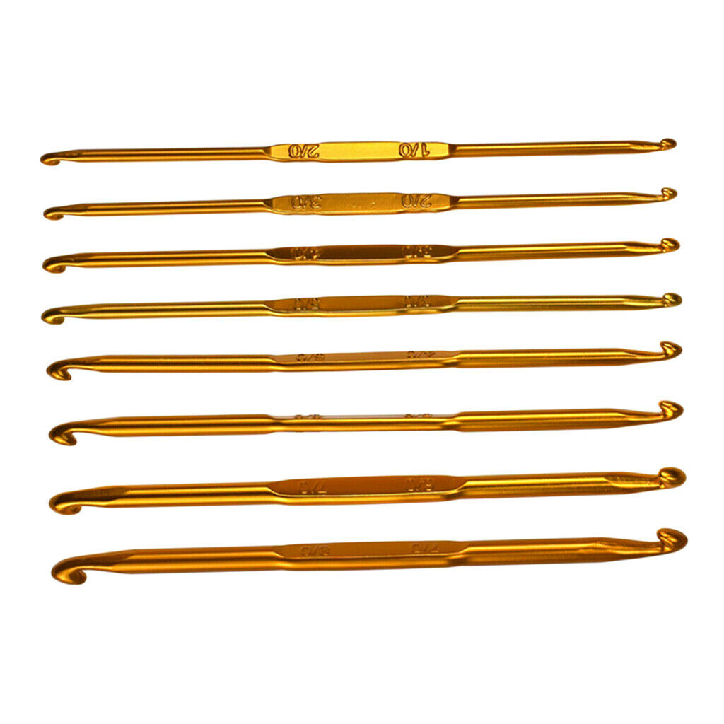 8Pcs Aluminum Crochet Hooks Crochet Needle for DIY Knitting Weave Craft
