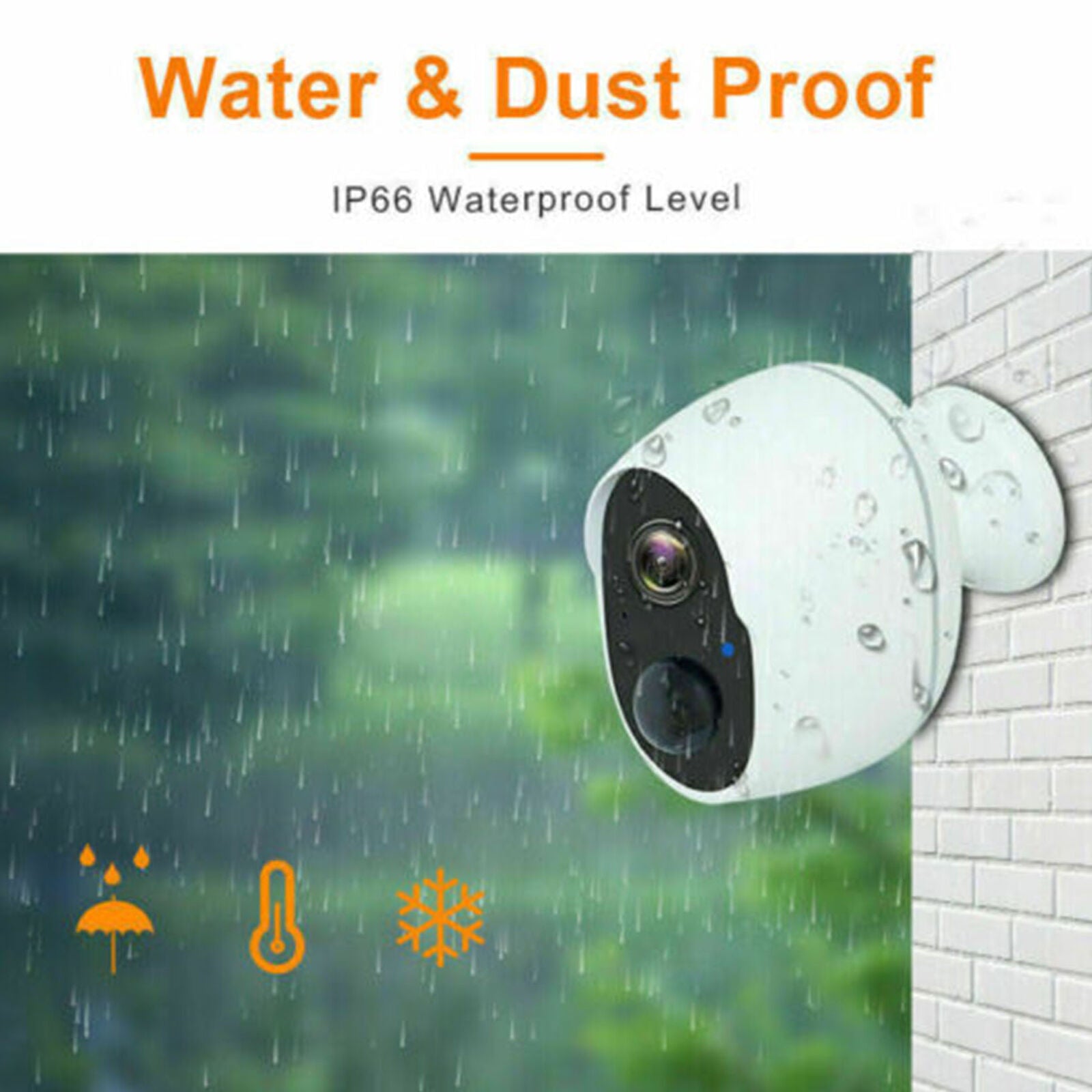 1080P Wireless Security Camera Rechargeable Battery Powered WiFi Indoor Outdoor