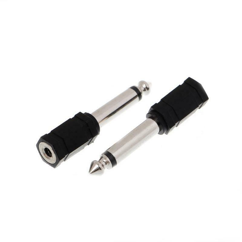 3 Pcs 6.35mm 1/4" Mono Plug to 1/8" 3.5mm Jack Female Audio Converter Adapter
